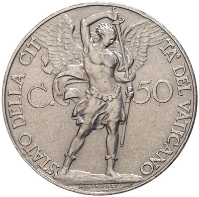 50 чентезимо 1932 года Ватикан