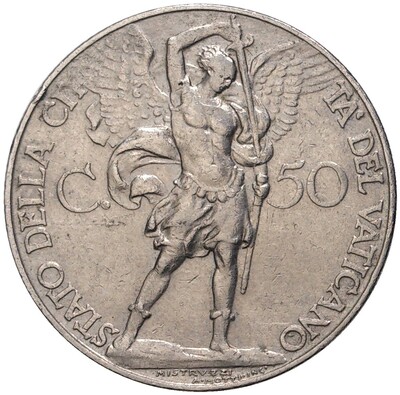 50 чентезимо 1934 года Ватикан