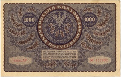 1000 марок 1919 года Польша