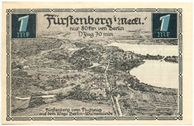 1 марка 1921 года Германия — город Фюрстенберг (Нотгельд)