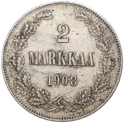 2 марки 1908 года Русская Финляндия