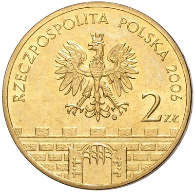 2 злотых 2006 года Польша «Древние города Польши — Сандомир»