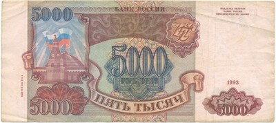 5000 рублей 1993 года (Выпуск 1994 года)