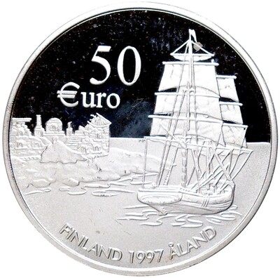 50 евро 1997 года Финляндия «75 лет Аландскому самоуправлению»