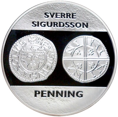 Монетовидный жетон Норвегия «История монет Норвегии — Пфенниг Сверрира Сигурдссона»