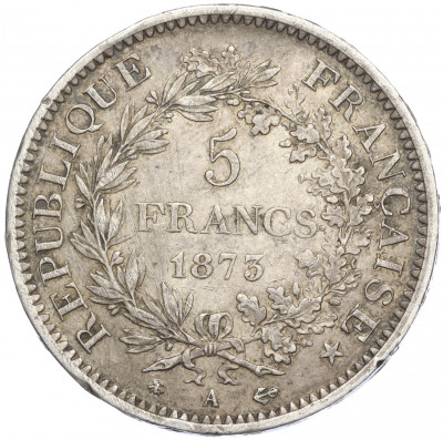 5 франков 1873 года А Франция