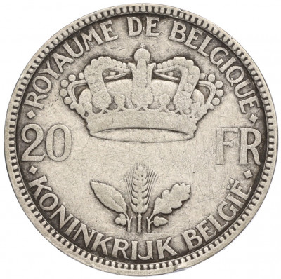 20 франков 1935 года Бельгия