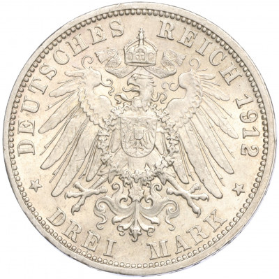 3 марки 1912 года Германия (Вюртемберг)