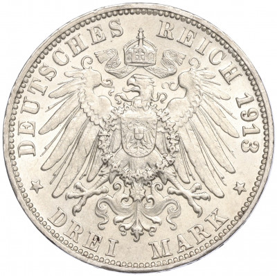 3 марки 1913 года Германия (Вюртемберг)