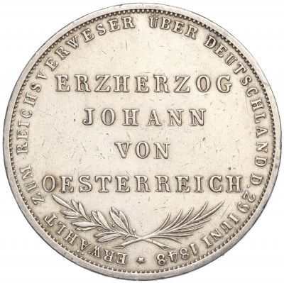 2 гульдена 1848 года Франкфурт 