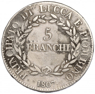 5 франков 1807 года Лукка и Пьомбиньо