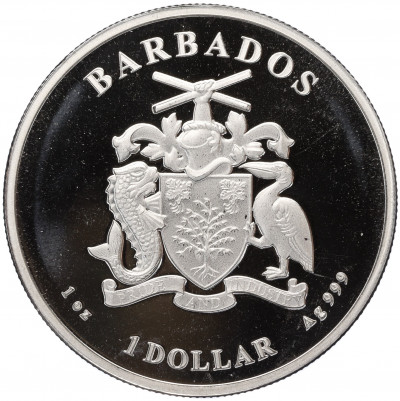1 доллар 2022 года Барбадос «Пеликан»