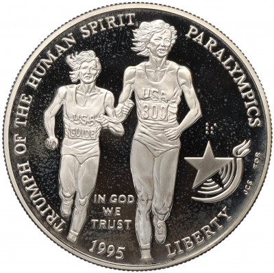 1 доллар 1995 года P США «X летние Паралимпийские Игры в Атланте 1996 — Бег»