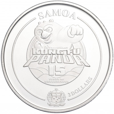 2 доллара 2023 года Самоа «Кунг-Фу Панда»