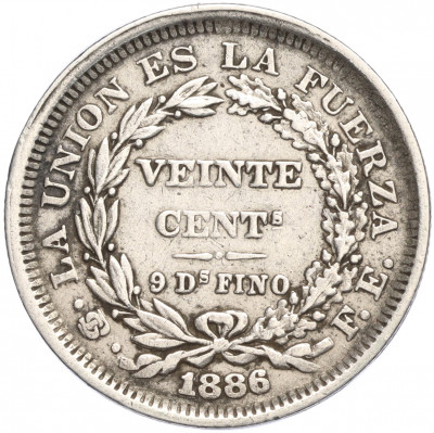 20 сентаво 1886 года Боливия