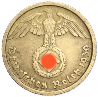 10 рейхспфеннигов 1939 года D Германия