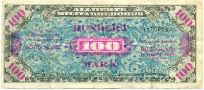 100 марок 1944 года Германия (Выпуск Союзного коммандования)