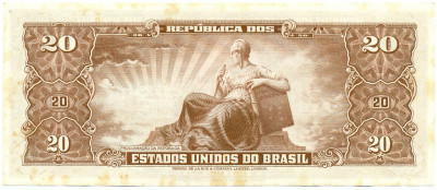 20 крузейро 1962 года Бразилия