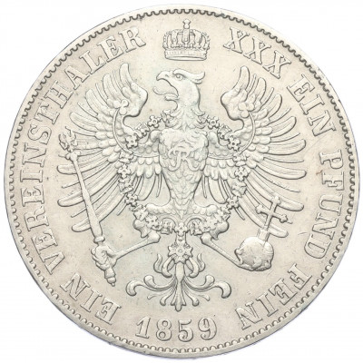 1 союзный талер 1859 года А Пруссия
