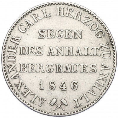 1 талер 1846 года Ангальт-Бернбург