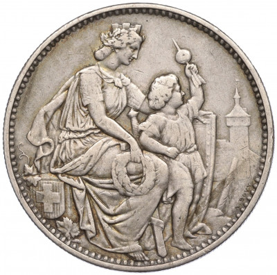 5 франков 1865 года Швейцария «Стрелковый фестиваль в Шаффхаузене»