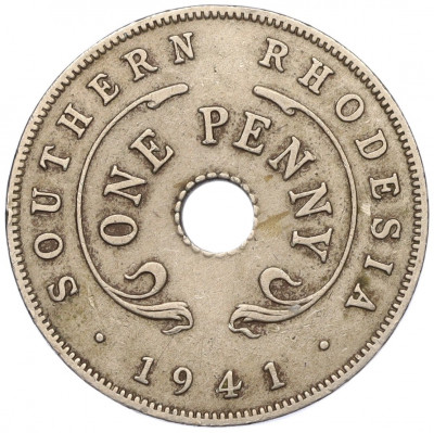 1 пенни 1941 года Южная Родезия