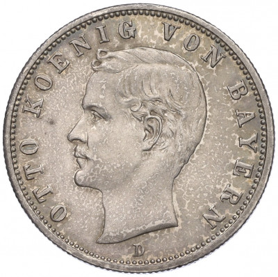 2 марки 1904 года D Германия (Бавария)