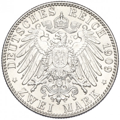 2 марки 1909 года Германия (Саксония) «500 лет Лейпцигскому университету»