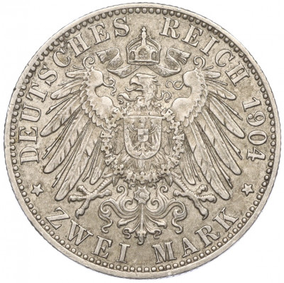 2 марки 1904 года J Германия (Бремен)