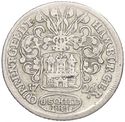 8 шиллингов 1726 года Гамбург