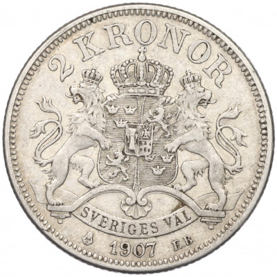2 кроны 1907 года Швеция