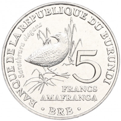 5 франков 2014 года Бурунди 