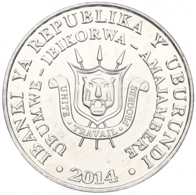 5 франков 2014 года Бурунди 