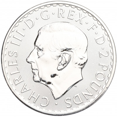 2 фунта 2024 года Великобритания «Британия» (Карл III)
