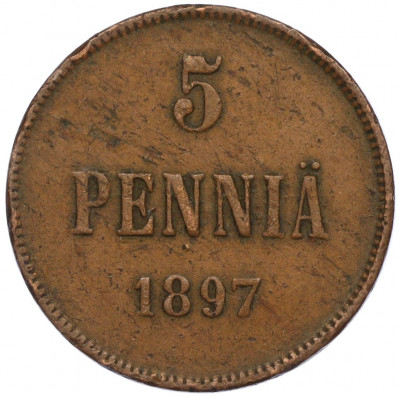 5 пенни 1897 года Русская Финляндия