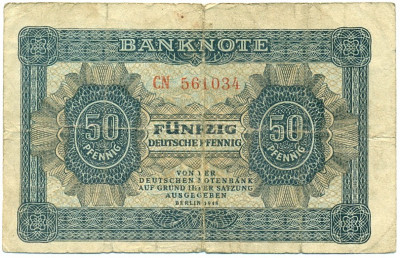 50 пфеннигов 1948 года Восточная Германия (ГДР)