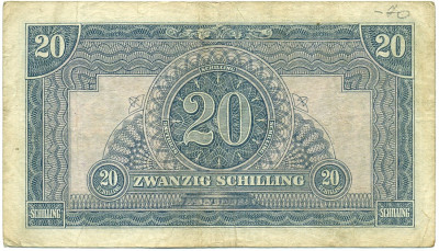 20 шиллингов 1944 года Австрия (Оккупация Союзными войсками)