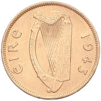 1 фартинг 1943 года Ирландия