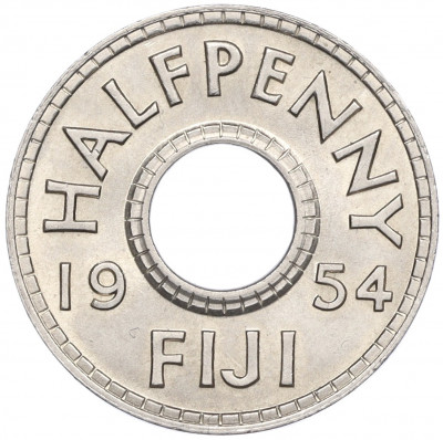1/2 пенни 1954 года Фиджи