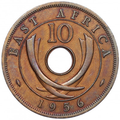 10 центов 1956 года Британская Восточная Африка