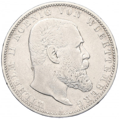 5 марок 1895 года F Германия (Вюртемберг)