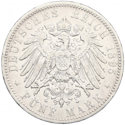5 марок 1895 года F Германия (Вюртемберг)
