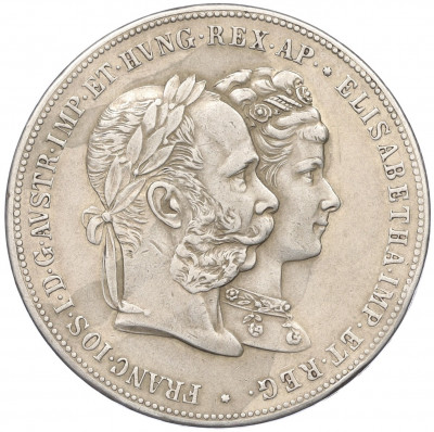 2 флорина 1879 года Австрия «Годовщина серебряной свадьбы»