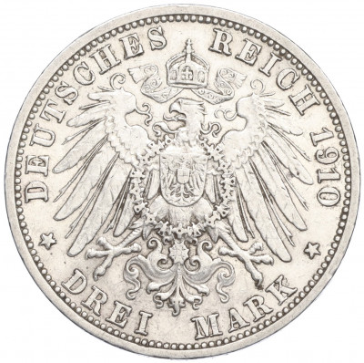 3 марки 1910 года G Германия (Баден)