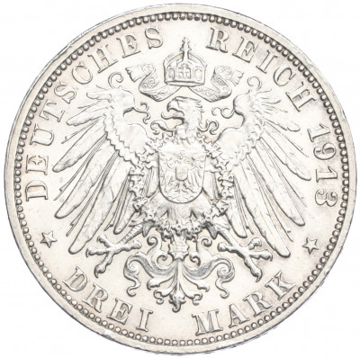 3 марки 1913 года Германия (Саксония) «100 лет Битве народов»
