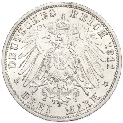 3 марки 1911 года А Германия (Ангальт)