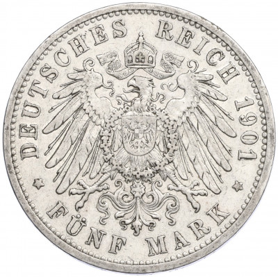 5 марок 1901 года G Германия (Баден)