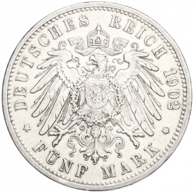 5 марок 1902 года G Германия (Баден)