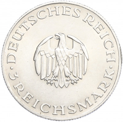 3 рейхсмарки 1929 года А Германия «200 лет со дня рождения Готхольда Лессинга»