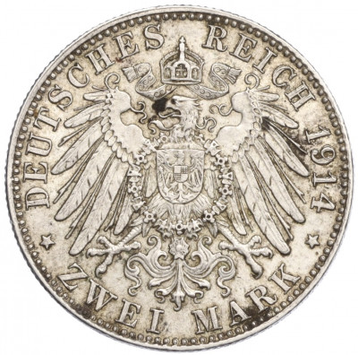 2 марки 1914 года D Германия (Бавария)